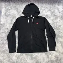 CHUMS ブラック ジップアップパーカー