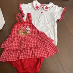 ミキハウス チエコサク トップス オーバーオール セット