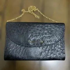 オーストリッチショルダーバッグ 黒