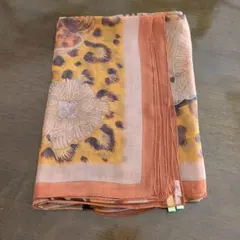 HERMES　エルメス　カレ140 レオパード柄　シルクシフォンスカーフ