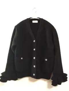 Maison IENA Tweedyニットジャケット メゾンイエナ ブラック - メルカリ