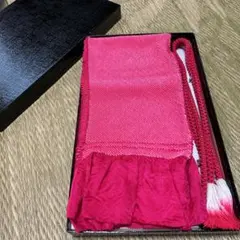 振袖小物　帯上げ　赤色に近いピンク　箱入り⭐︎箱無し1000円