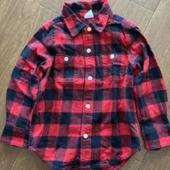 baby GAP 赤黒チェック 長袖シャツ 100㎝