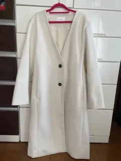 ノーカラーロングコート　GLACIER