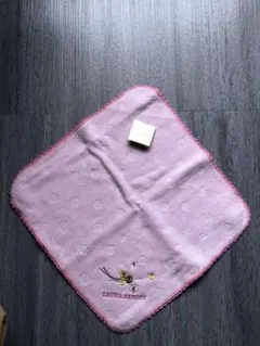 LAURA ASHLEY 花柄タオル ハンカチピンク