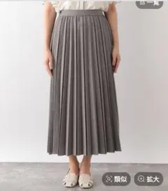 GLOBAL WORK　お手入れらくらくらプリーツスカート　モカ