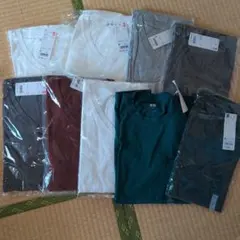 UNIQLO MENSスーピマコットンTシャツ9枚セット　Vネック&クルーネック