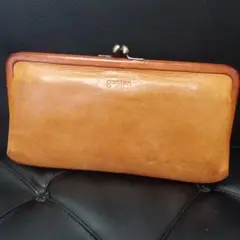ゲンテン　本革　がま口　長財布　収納力あり