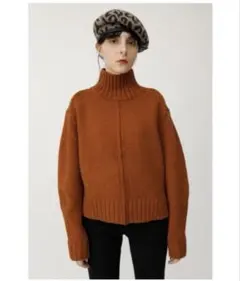 MOUSSY マウジー　ニット　SIDE SLIT HIGH NECK KNIT