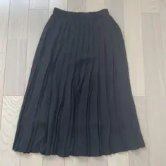 美品　UNIQLO ダブルプリーツスカート　ブラック