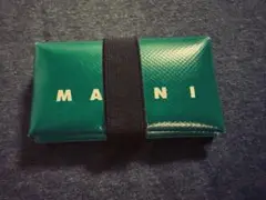 MARNI グリーン 三つ折り財布