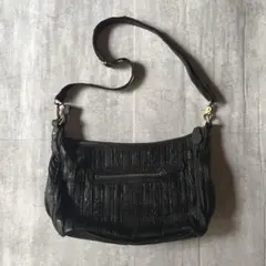✨希少品✨オーストリッチ×クロコ型押し 本革 ショルダーバッグ 