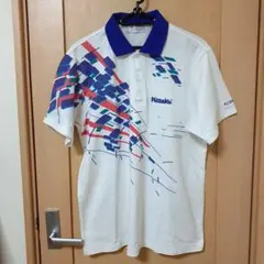 Nittaku ポロシャツ ホワイト/ブルー