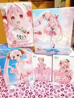 桜ミク フィギュア 5点セット