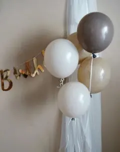 レトロ　グレー　シンプル　可愛い　風船　誕生日　飾り　おしゃれ　装飾　HALF