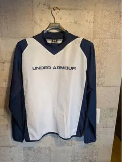 UNDER ARMOUR ノーカラージャケット MD ネイビー ホワイトのサムネイル
