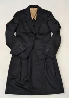 PaulSmithBlack★ポールスミス★ダークグレー★ストライプスーツ★毛