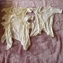 4枚セット コンビ肌着 クリーム色 50-60cm