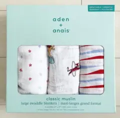 【新品未使用】エイデンアンドアネイ、ガーゼケット、大判120×120おくるみ