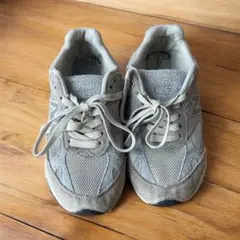 New Balance 993 USA製 22.5 グレー キッズ スニーカー