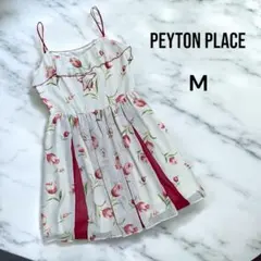 【良品】PEYTON PLACE 花柄 キャミソール ワンピース フレア M
