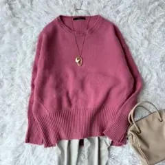 URBAN RESEARCH ROSSO 長袖ニット ピンク　ウール