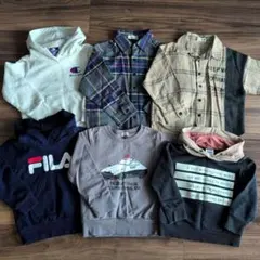 まとめ売り★サイズ100★トレーナー チェックシャツ ６枚セット★お買い得