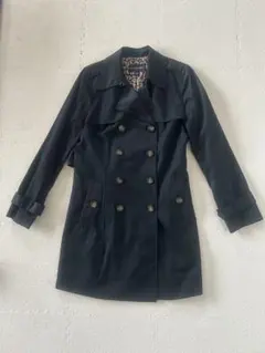 BANANA REPUBLIC 黒 ダブルブレスト トレンチコート