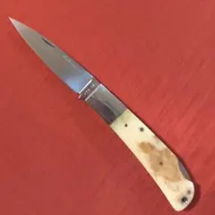 鹿山利明 カスタムナイフ 豆八丁& ダマスカス ミニ Damascus mini 