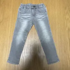 2枚セット　グレー デニム風 スリムフィットパンツ