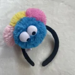 【美品】USJ クッキーモンスター　カラフルファーカチューシャ