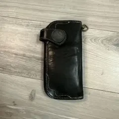 レザー 長財布 黒　本革