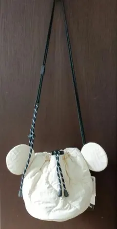 新品　coen×ディズニー　巾着バッグ　ミッキー　オフホワイト　定価4,400円