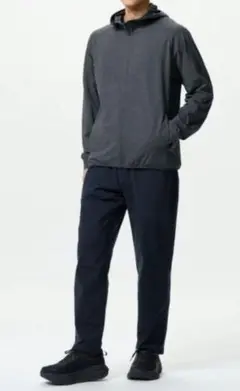 UNIQLO ドライEX UVカットフルジップパーカー 3XL 黒 475387