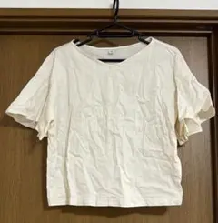 UNIQLO アイボリー Vネック Tシャツ Sサイズ