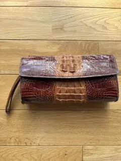 レザー クラッチバッグ ブラウン　革