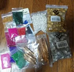 ハンドメイドパーツ　花座　ビーズ　金具　まとめ売り