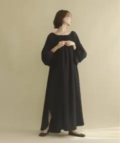 新品未使用】LOHEN ローヘン ブライトダブルクロスバレルスカート黒