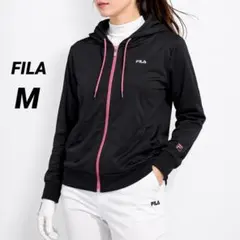 FILA フィラ トラックジャケット ジャージ M レディース ブラック フード