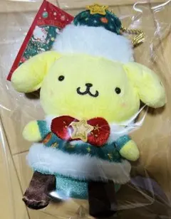 【タグ付き未使用】サンリオ ポムポムプリン マスコットキーホルダー クリスマス