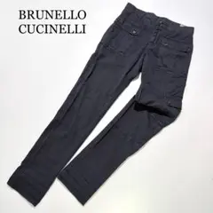 新品 BRIGLIA 1949 イタリア製 コットン チノパン テーパード 青緑