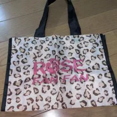 ROSE FAN FAN ヒョウ柄エコバッグ