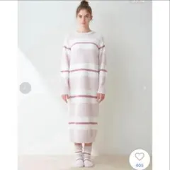 gelato pique パウダーボーダーワンピース ピンク ジェラピケ