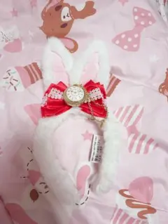 上海ディズニー　カチューシャ　ふしぎの国のアリス　白うさぎ