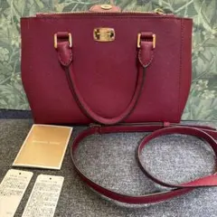 MICHAEL KORS ワインレッド ハンドバッグ