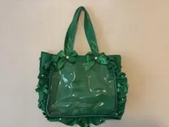 ザッカマート A4フリルデザイン痛バッグ用トートバッグ(デコレーション) 緑