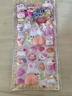 かわいいウサギの立体シールセット