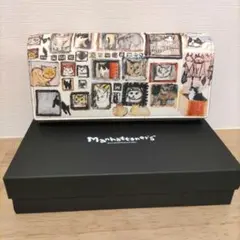 【新品・未使用】マンハッタナーズ　長財布　額縁猫絵コレクションのサムネイル