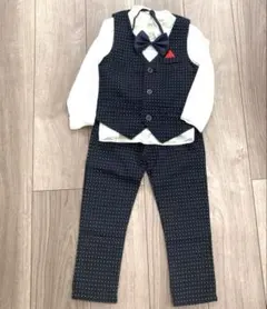 フォーマルスーツ 100cm ネイビー 蝶ネクタイ付き