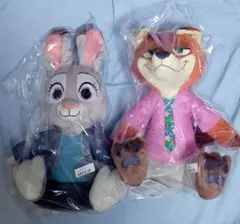 ズートピア2 　Lぬいぐるみ　2種セット　ジュディ・ホップス　ニック・ワイルド
